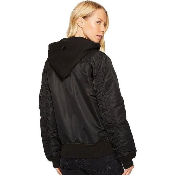 NWT ALPHA INDUSTRIES womens MA-1 NATUS W FLIGHT JACKET Size 14 - Picture 3 of 8